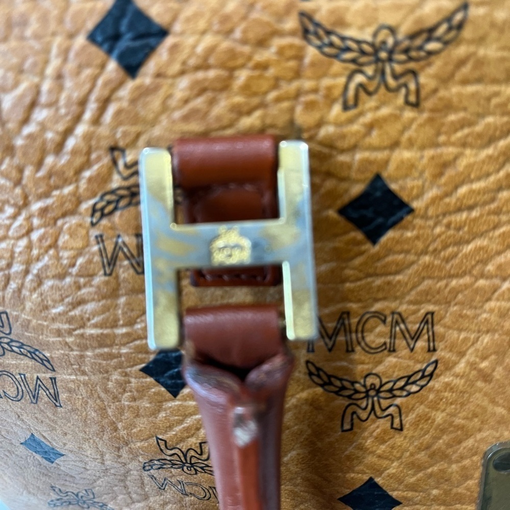 MCM VINTAGE COGNAC VISETOS HANDBAG - Picture 12 of 15